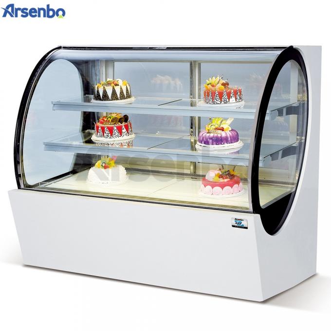 Stainless Steel 768W Dessert Display Fridge , Multipurpose Cake