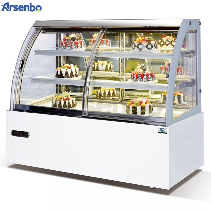 Stainless Steel 768W Dessert Display Fridge , Multipurpose Cake