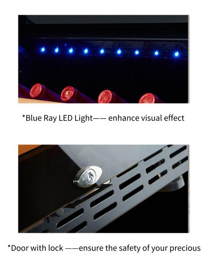 Elegant Upright Thermoelectric Wine Cooler Fridge Practical 90 Bottle