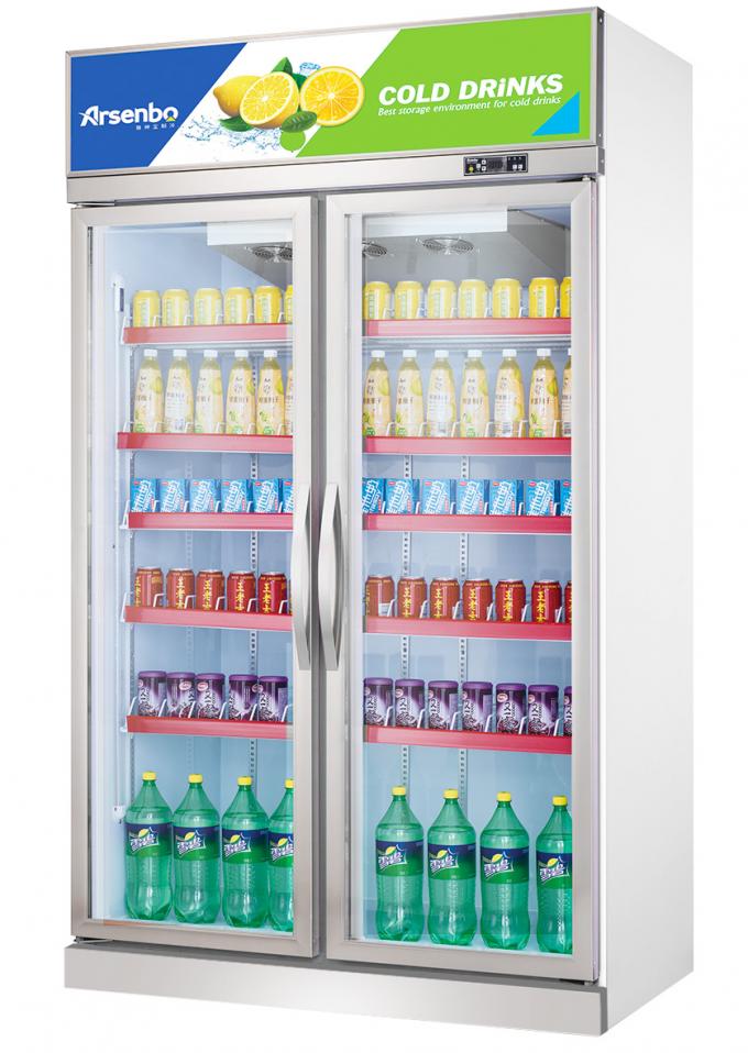 480W Vertical Commercial Display Refrigerator Practical Three Door