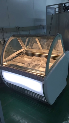 Fan Cooling 50Hz 220V Ice Cream Cabinet Display Multipurpose Gelato Showcase Freezer