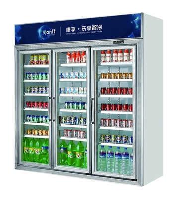 3200L Upright Commercial Display Refrigerator 380V White LED Light