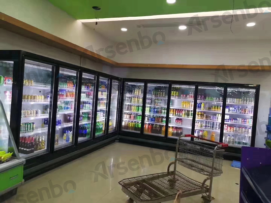 Multideck Split Supermarket Display Chiller R404a R22 With Doors
