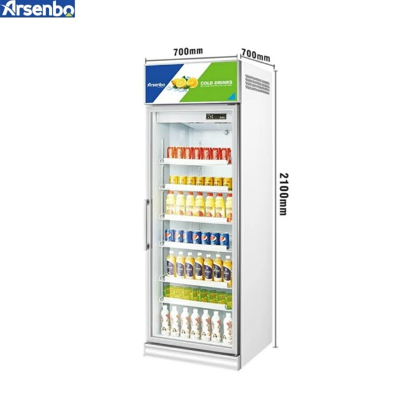 Microcomputer Commercial Soda Refrigerator 600L 320w 6 Shelves