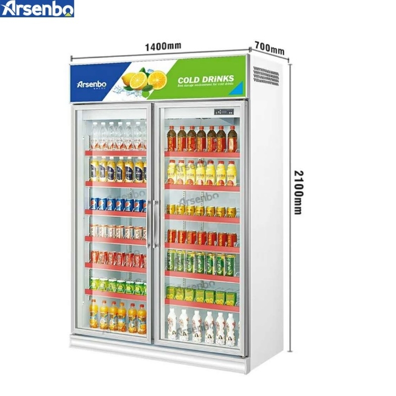 Microcomputer Commercial Soda Refrigerator 600L 320w 6 Shelves