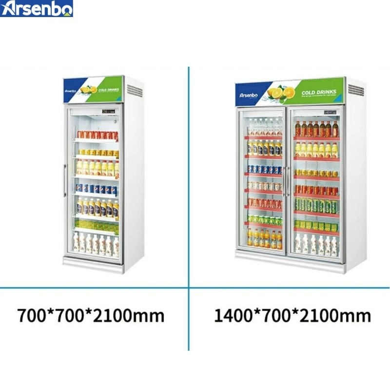 Microcomputer Commercial Soda Refrigerator 600L 320w 6 Shelves