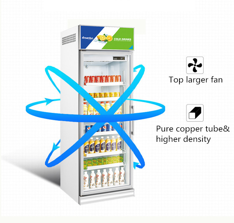 Microcomputer Commercial Soda Refrigerator 600L 320w 6 Shelves