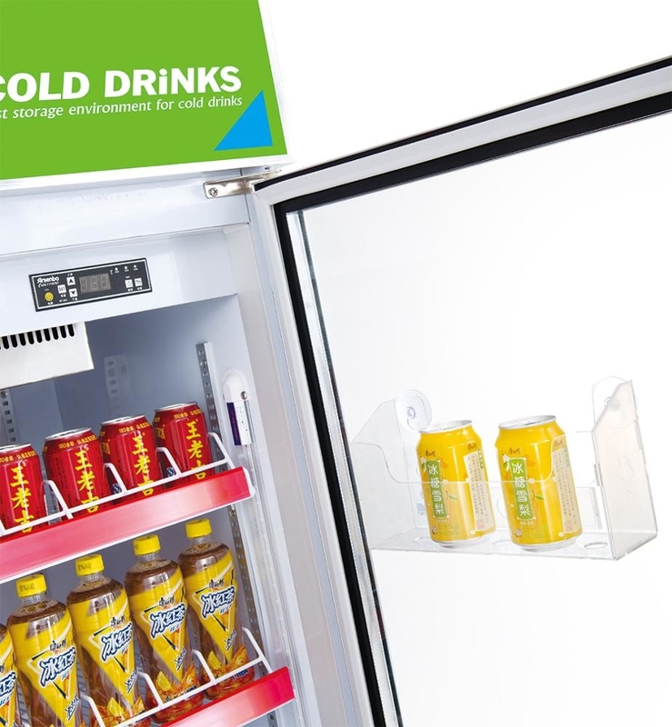 1000L Commercial Beer Coolers , Stainless Steel Upright Double Door Display Freezer