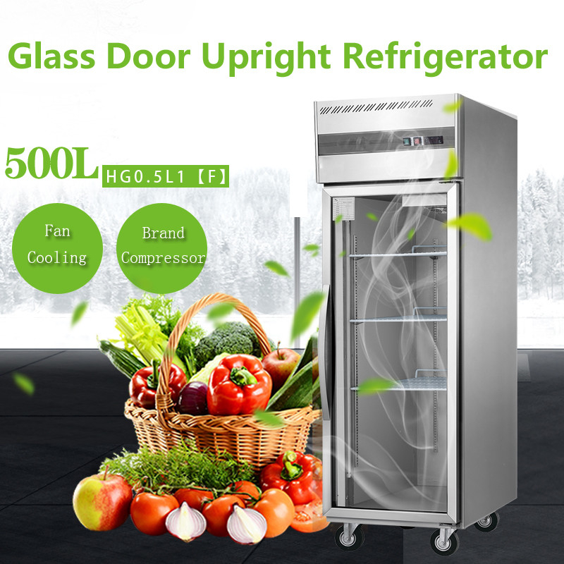 SS304 110V Glass Door Refrigerator Freezer , Multipurpose Double Fridge Freezer