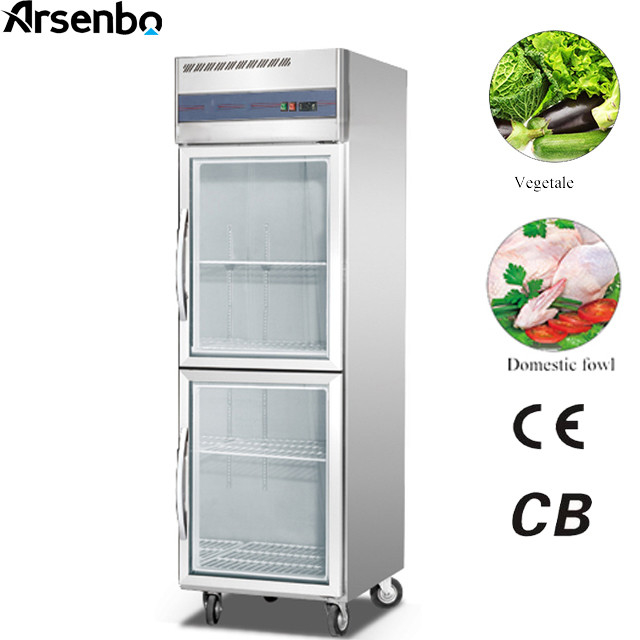 SUS304 Odorless Kitchen Fridge Freezer Antiwear With Glass Door