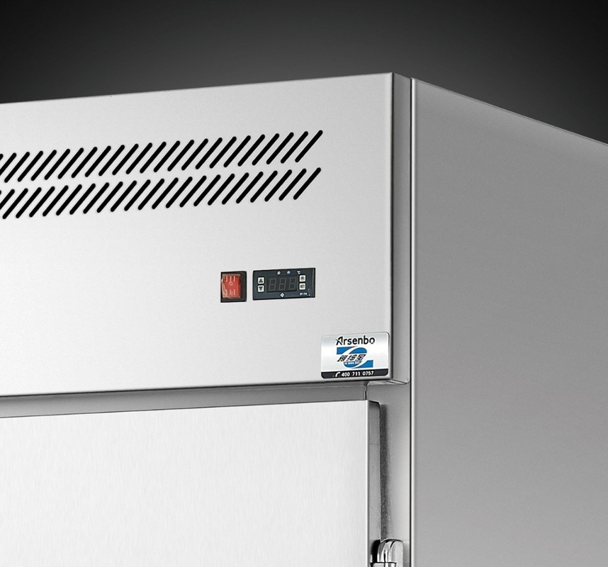 Practical Stainless Steel 500L Fridge Freezer , Soundless Commercial Upright Freezer