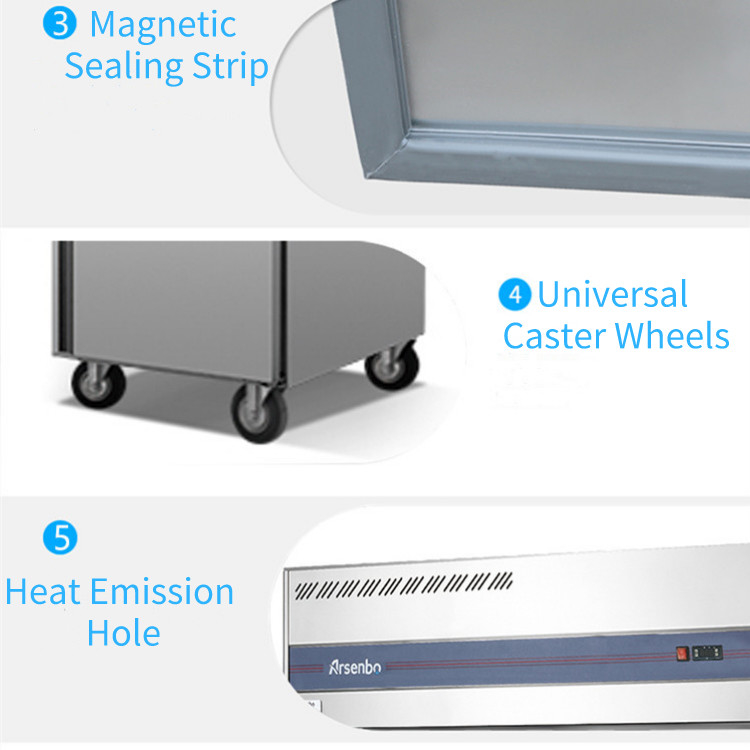 680W 220V 680W Vertical Fridge Freezer , Multiscene Commercial Freezer Refrigerator