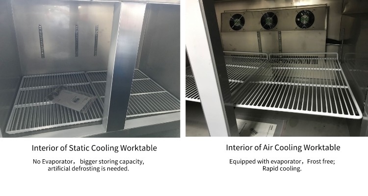 SS201/304 Under Counter Refrigerators Freezer 220V For Kitchen