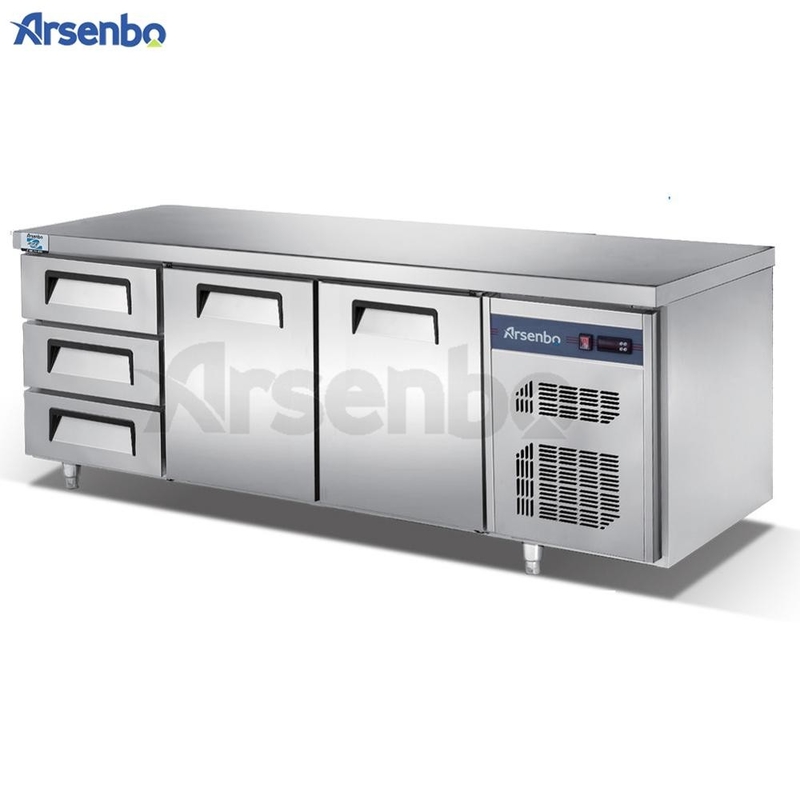 Restaurant Commercial Undercounter Freezer 350W Multiscene Silver Color