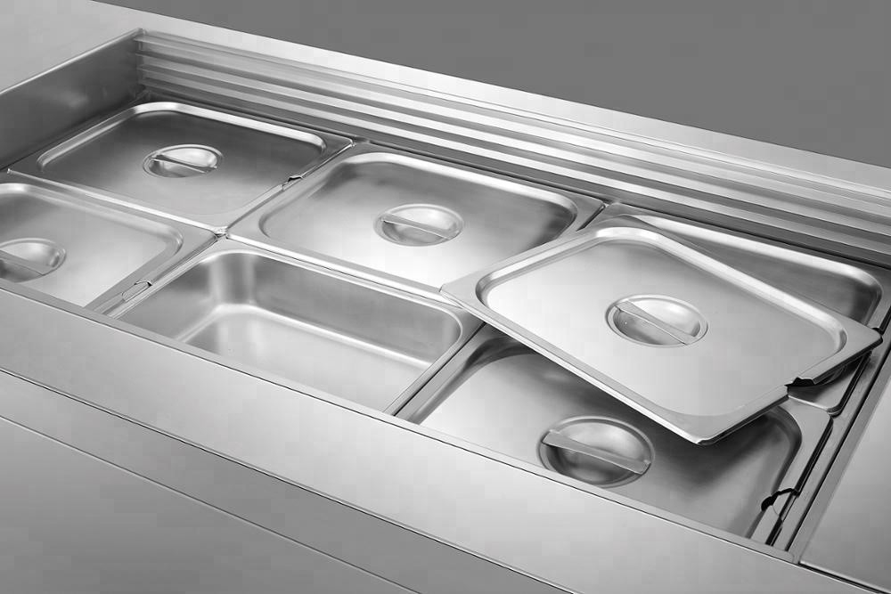 420L 210W Pizza Prep Refrigerator Makeline Table Stainless Steel