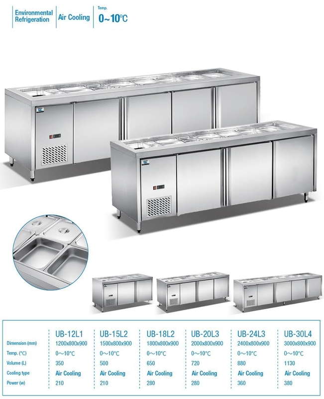 Commercial Pizza Prep Refrigerator 220-240V Anticorrosive Durable