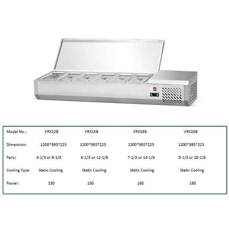 Arsenbo SS201 Pizza Prep Refrigerator Commercial Use Microcomputer Temp