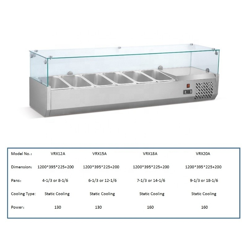 Arsenbo SS201 Pizza Prep Refrigerator Commercial Use Microcomputer Temp
