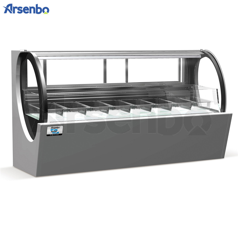 220V 50HZ Gelato Ice Cream Display Freezer Multipurpose Durable