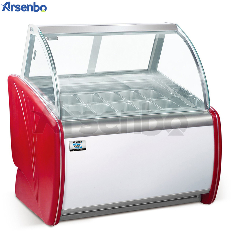 220V 50HZ Gelato Ice Cream Display Freezer Multipurpose Durable