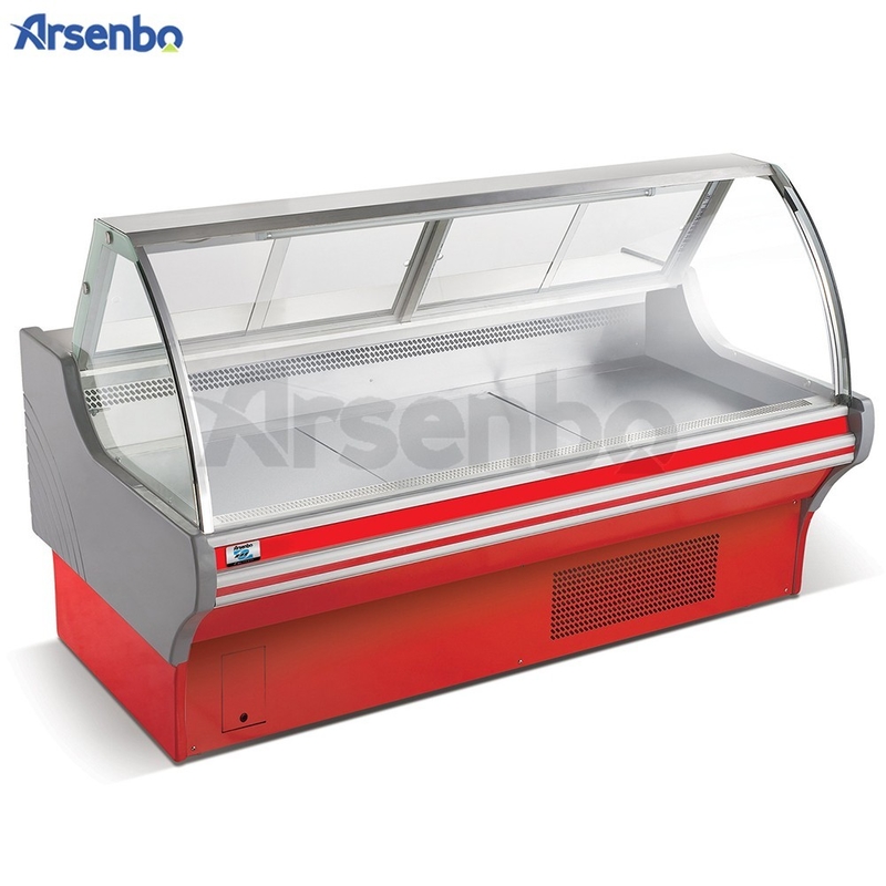 Supermarket Deli Display Cooler Practical Antiwear For Hot And Cold Food