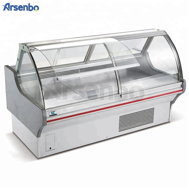 Anticorrosive Commercial Refrigerated Deli Case Showcase 50HZ Stainless Steel