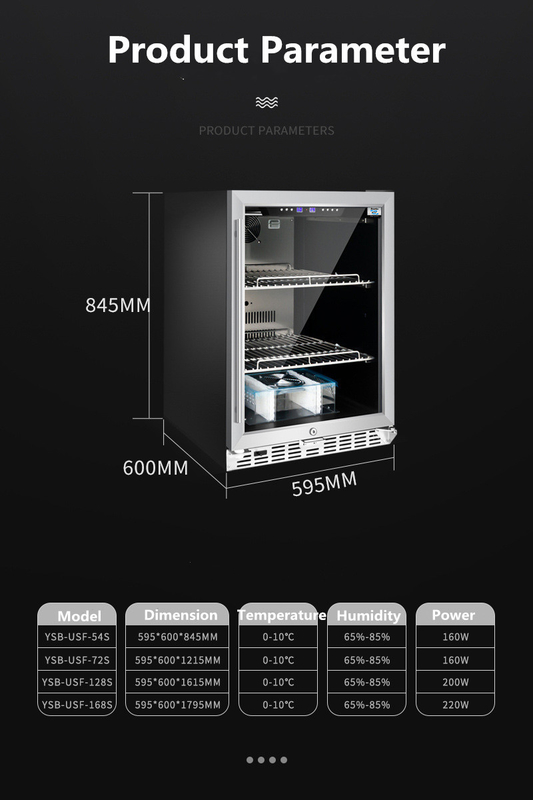 110V/220V Wine Cooler Refrigerator Odorless Stainless Steel 201