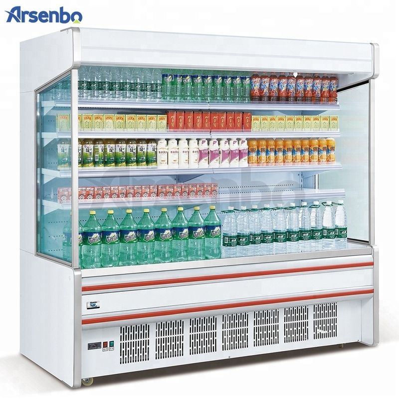 Beverage Multicolor Multideck Display Fridge , 220V Open Chiller For Supermarket