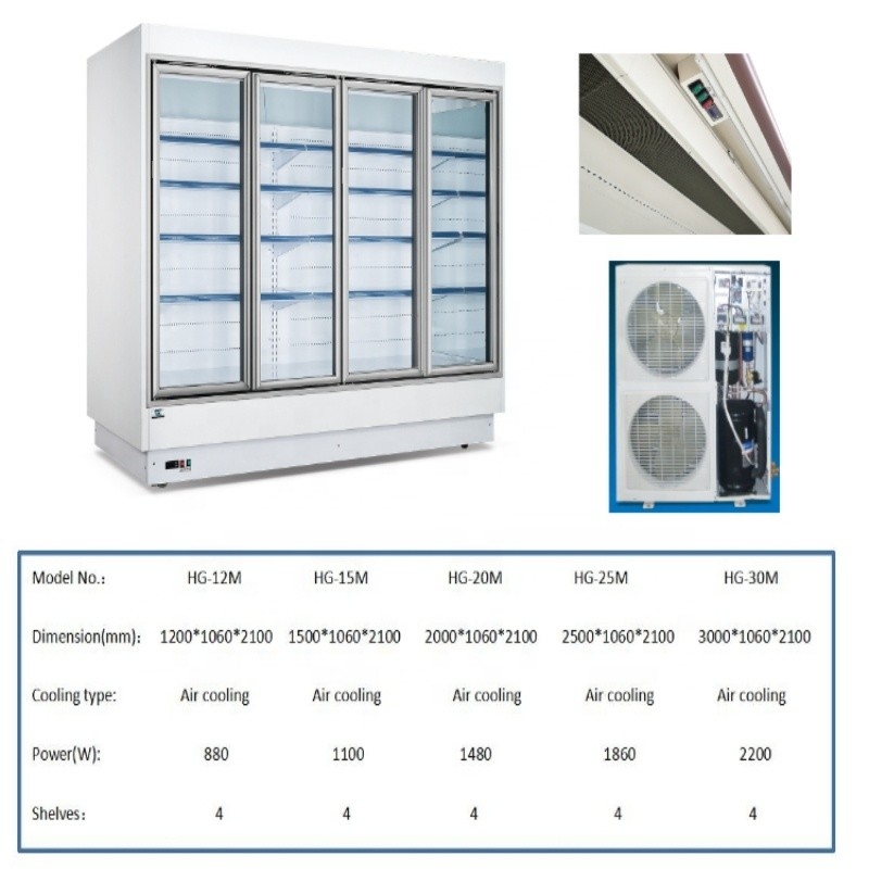 Multipurpose Vegetable Display Cooler Multideck Practical With Doors