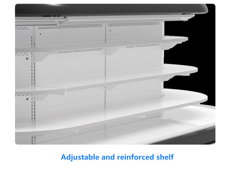 380V Multicolor Vegetables Display Showcase Open Type For Supermarket