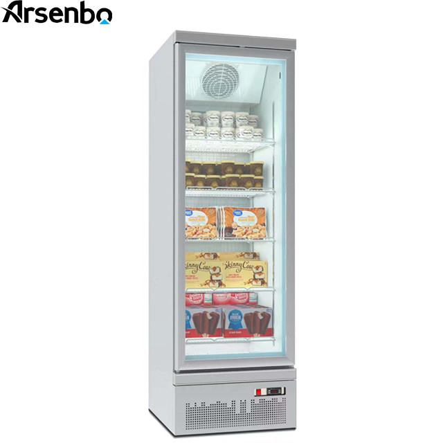 Luster Plate Commercial Supermarket Refrigerator 1200L Silver Color