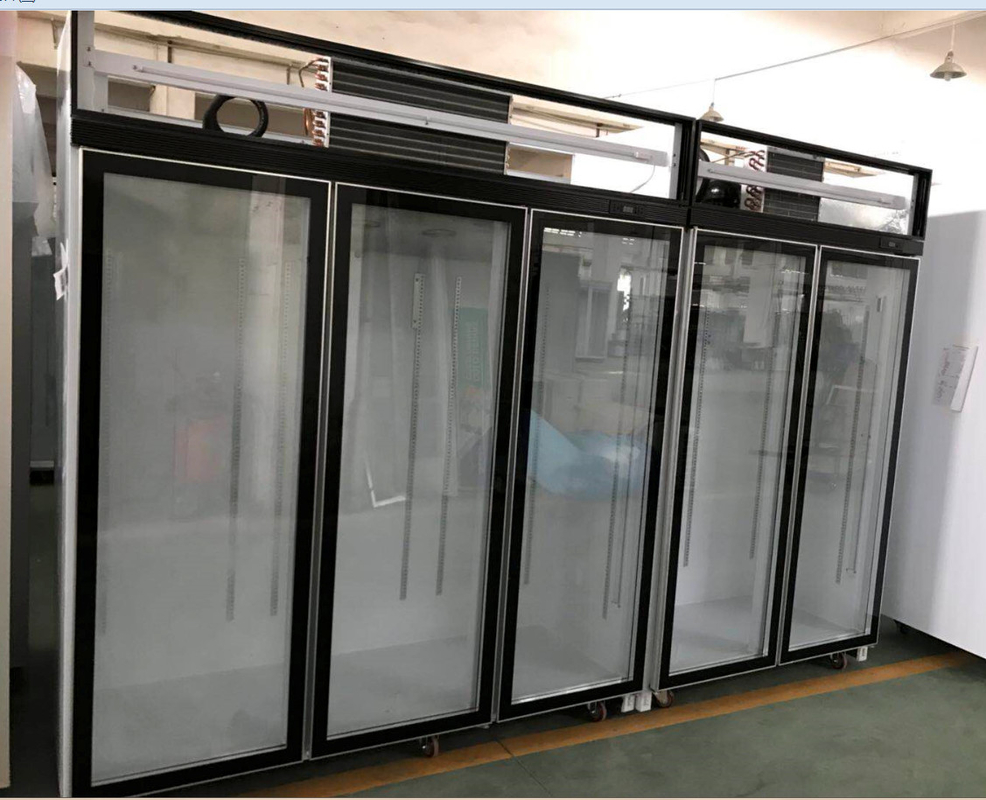 3200L Multiscene Upright Glass Fridge Chiller Anticorrosive With 6 Doors