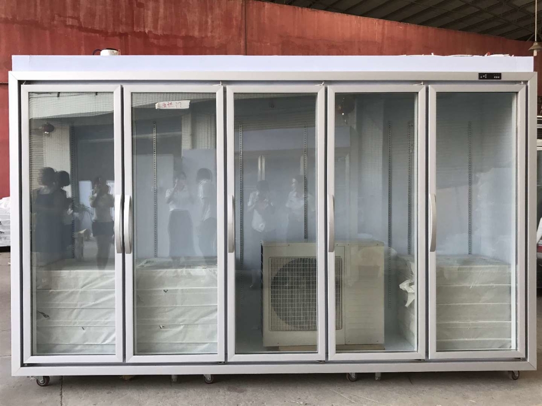 3200L Multiscene Upright Glass Fridge Chiller Anticorrosive With 6 Doors