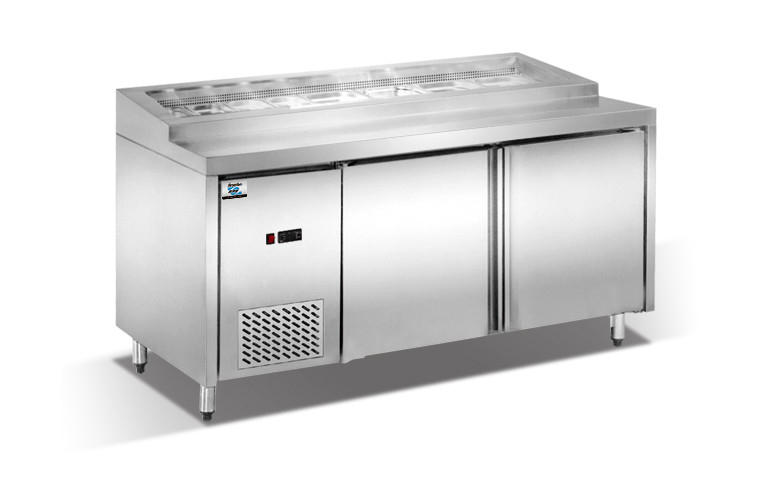 150W LED Supermarket Display Chiller With Adjustable Shelves
