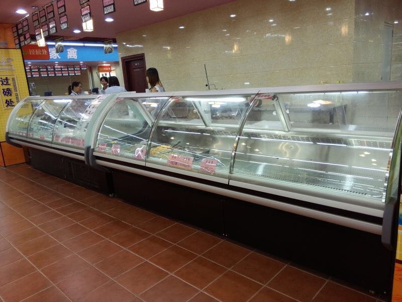 Automatic Defrosting Retail Food Display Commercial Fridge For Supermarket