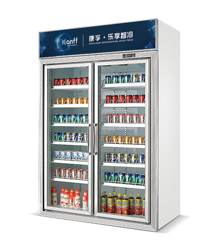 Arsenbo Upright Commercial Display Refrigerator 380V White LED Light