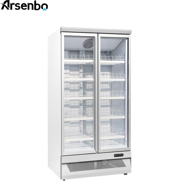 Anticorrosive Double Glass Door Refrigerator Multiscene 50HZ