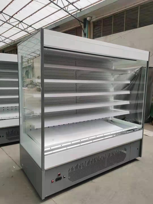 R404a Multi Deck Open Chiller Fridge Painted Steel CFC Free With Compressor