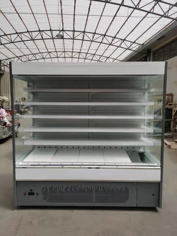 R404a Multi Deck Open Chiller Fridge Painted Steel CFC Free With Compressor