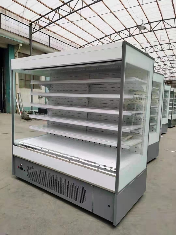 R404a Multi Deck Open Chiller Fridge Painted Steel CFC Free With Compressor