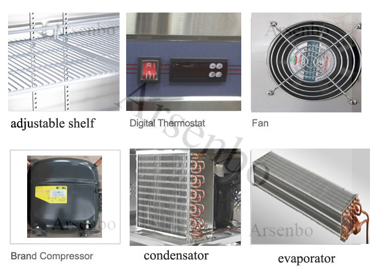 Multiscene Commercial Restaurant Refrigerator Anticorrosive Practical