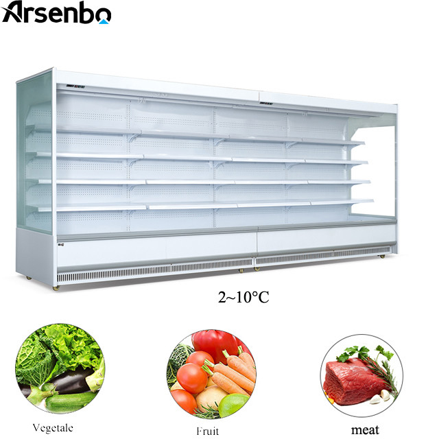Anticorrosive Multideck Open Chiller Microcomputer Temp For Supermarket