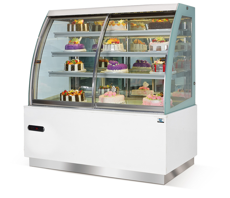 ISO Antiwear Cake Display Showcase , Multipurpose Patisserie Display Fridge