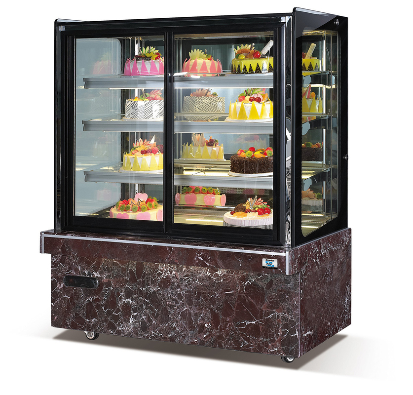 ISO Antiwear Cake Display Showcase , Multipurpose Patisserie Display Fridge