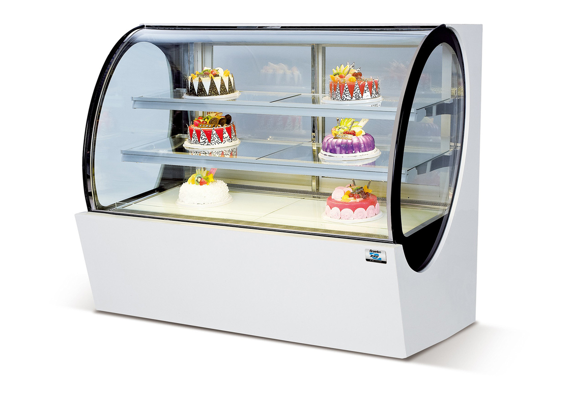 ISO Antiwear Cake Display Showcase , Multipurpose Patisserie Display Fridge